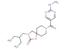 3-(2-ethylbutyl)-8-{[2-(methylamino)pyrimidin-5-yl]carbonyl}-1-oxa-3,8-diazaspiro[4.5]decan-2-one