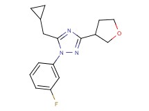 5-(cyclopropylmethyl)-1-(3-fluorophenyl)-3-(tetrahydrofuran-3-yl)-1H-1,2,4-triazole