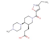 3-[(3R*,4S*)-1-[(3-ethylisoxazol-5-yl)carbonyl]-4-(4-methylpiperazin-1-yl)piperidin-3-yl]propanoic acid