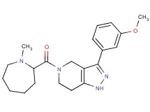 3-(3-methoxyphenyl)-5-[(1-methyl-2-azepanyl)carbonyl]-4,5,6,7-tetrahydro-1H-pyrazolo[4,3-c]pyridine