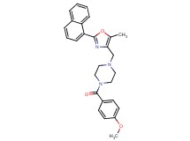 1-(4-methoxybenzoyl)-4-{[5-methyl-2-(1-naphthyl)-1,3-oxazol-4-yl]methyl}piperazine