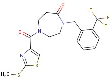 1-{[2-(methylthio)-1,3-thiazol-4-yl]carbonyl}-4-[2-(trifluoromethyl)benzyl]-1,4-diazepan-5-one