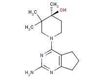(4S)-1-(2-amino-6,7-dihydro-5H-cyclopenta[d]pyrimidin-4-yl)-3,3,4-trimethyl-4-piperidinol