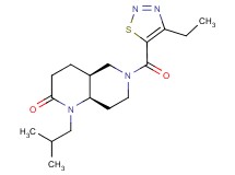 (4aS*,8aR*)-6-[(4-ethyl-1,2,3-thiadiazol-5-yl)carbonyl]-1-isobutyloctahydro-1,6-naphthyridin-2(1H)-one