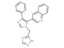 3-[4-phenyl-1-(1H-1,2,4-triazol-5-ylmethyl)-1H-imidazol-5-yl]quinoline