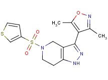 3-(3,5-dimethylisoxazol-4-yl)-5-(3-thienylsulfonyl)-4,5,6,7-tetrahydro-1H-pyrazolo[4,3-c]pyridine