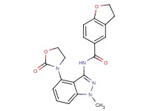 N-[1-methyl-4-(2-oxo-1,3-oxazolidin-3-yl)-1H-indazol-3-yl]-2,3-dihydro-1-benzofuran-5-carboxamide