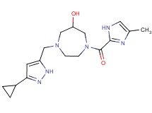 1-[(3-cyclopropyl-1H-pyrazol-5-yl)methyl]-4-[(4-methyl-1H-imidazol-2-yl)carbonyl]-1,4-diazepan-6-ol