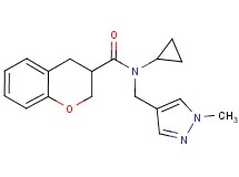 N-cyclopropyl-N-[(1-methyl-1H-pyrazol-4-yl)methyl]chromane-3-carboxamide