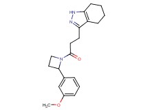3-{3-[2-(3-methoxyphenyl)azetidin-1-yl]-3-oxopropyl}-4,5,6,7-tetrahydro-1H-indazole
