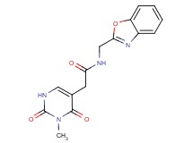 N-(1,3-benzoxazol-2-ylmethyl)-2-(3-methyl-2,4-dioxo-1,2,3,4-tetrahydropyrimidin-5-yl)acetamide