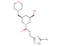 [(3R*,5R*)-1-[3-(5-methyl-1H-1,2,4-triazol-3-yl)propanoyl]-5-(4-morpholinylmethyl)-3-piperidinyl]methanol