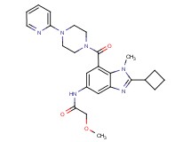 N-(2-cyclobutyl-1-methyl-7-{[4-(2-pyridinyl)-1-piperazinyl]carbonyl}-1H-benzimidazol-5-yl)-2-methoxyacetamide