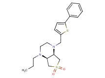 (4aS*,7aR*)-1-[(5-phenyl-2-thienyl)methyl]-4-propyloctahydrothieno[3,4-b]pyrazine 6,6-dioxide