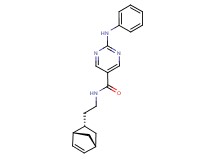 2-anilino-N-{2-[(1S*,2S*,4S*)-bicyclo[2.2.1]hept-5-en-2-yl]ethyl}pyrimidine-5-carboxamide