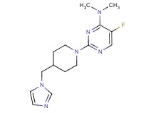 5-fluoro-2-[4-(1H-imidazol-1-ylmethyl)piperidin-1-yl]-N,N-dimethylpyrimidin-4-amine
