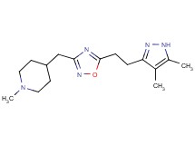 4-({5-[2-(4,5-dimethyl-1H-pyrazol-3-yl)ethyl]-1,2,4-oxadiazol-3-yl}methyl)-1-methylpiperidine