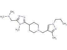 N,N-dimethyl-1-(4-methyl-5-{1-[(3-methyl-1-propyl-1H-pyrazol-4-yl)methyl]piperidin-4-yl}-4H-1,2,4-triazol-3-yl)methanamine