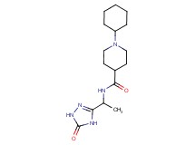 1-cyclohexyl-N-[1-(5-oxo-4,5-dihydro-1H-1,2,4-triazol-3-yl)ethyl]-4-piperidinecarboxamide