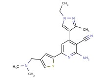 2-amino-6-{4-[(dimethylamino)methyl]-2-thienyl}-4-(1-ethyl-3-methyl-1H-pyrazol-4-yl)nicotinonitrile