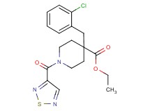 ethyl 4-(2-chlorobenzyl)-1-(1,2,5-thiadiazol-3-ylcarbonyl)-4-piperidinecarboxylate