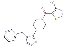 3-[(2-{1-[(4-methyl-1,2,3-thiadiazol-5-yl)carbonyl]-4-piperidinyl}-1H-imidazol-1-yl)methyl]pyridine