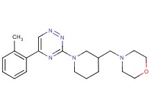 5-(2-methylphenyl)-3-[3-(4-morpholinylmethyl)-1-piperidinyl]-1,2,4-triazine