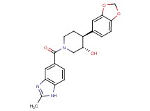 (3S*,4S*)-4-(1,3-benzodioxol-5-yl)-1-[(2-methyl-1H-benzimidazol-5-yl)carbonyl]piperidin-3-ol