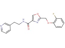 2-[(2-fluorophenoxy)methyl]-N-[2-(3-pyridinyl)ethyl]-1,3-oxazole-4-carboxamide