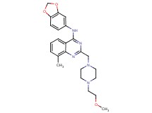 N-1,3-benzodioxol-5-yl-2-{[4-(2-methoxyethyl)-1-piperazinyl]methyl}-8-methyl-4-quinazolinamine
