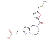 3-(5-{5-[(methylthio)methyl]-2-furoyl}-5,6,7,8-tetrahydro-4H-pyrazolo[1,5-a][1,4]diazepin-2-yl)propanoic acid