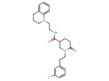 N-[2-(3,4-dihydro-1(2H)-quinolinyl)ethyl]-1-[2-(3-fluorophenyl)ethyl]-6-oxo-3-piperidinecarboxamide