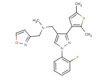 1-[3-(2,5-dimethyl-3-thienyl)-1-(2-fluorophenyl)-1H-pyrazol-4-yl]-N-(3-isoxazolylmethyl)-N-methylmethanamine