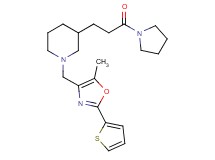 1-{[5-methyl-2-(2-thienyl)-1,3-oxazol-4-yl]methyl}-3-[3-oxo-3-(1-pyrrolidinyl)propyl]piperidine