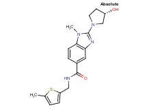 2-[(3S)-3-hydroxy-1-pyrrolidinyl]-1-methyl-N-[(5-methyl-2-thienyl)methyl]-1H-benzimidazole-5-carboxamide