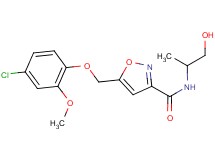 5-[(4-chloro-2-methoxyphenoxy)methyl]-N-(2-hydroxy-1-methylethyl)isoxazole-3-carboxamide