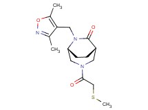(1S*,5R*)-6-[(3,5-dimethyl-4-isoxazolyl)methyl]-3-[(methylthio)acetyl]-3,6-diazabicyclo[3.2.2]nonan-7-one