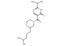 2-isopropyl-5-{[2-(4-methylpentyl)-4-morpholinyl]carbonyl}-4(3H)-pyrimidinone