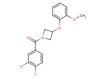 1-(3-chloro-4-fluorobenzoyl)-3-(2-methoxyphenoxy)azetidine