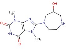8-(6-hydroxy-1,4-diazepan-1-yl)-3,7-dimethyl-3,7-dihydro-1H-purine-2,6-dione hydrochloride