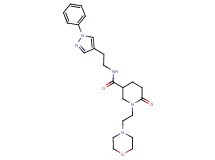 1-[2-(4-morpholinyl)ethyl]-6-oxo-N-[2-(1-phenyl-1H-pyrazol-4-yl)ethyl]-3-piperidinecarboxamide