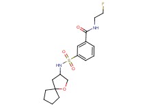 N-(2-fluoroethyl)-3-[(1-oxaspiro[4.4]non-3-ylamino)sulfonyl]benzamide