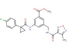 methyl 3-({[1-(4-chlorophenyl)cyclopropyl]carbonyl}amino)-5-({[(4-methyl-1,2,5-oxadiazol-3-yl)carbonyl]amino}methyl)benzoate