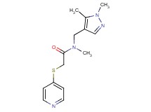 N-[(1,5-dimethyl-1H-pyrazol-4-yl)methyl]-N-methyl-2-(pyridin-4-ylthio)acetamide