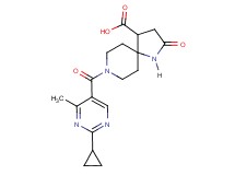 8-[(2-cyclopropyl-4-methyl-5-pyrimidinyl)carbonyl]-2-oxo-1,8-diazaspiro[4.5]decane-4-carboxylic acid