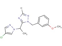 5-[1-(4-chloro-1H-pyrazol-1-yl)ethyl]-1-(3-methoxybenzyl)-1H-1,2,4-triazole