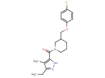 1-[(3-ethyl-4-methyl-1H-pyrazol-5-yl)carbonyl]-3-[(4-fluorophenoxy)methyl]piperidine