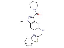 N-(1,3-benzothiazol-2-ylmethyl)-1-methyl-3-(1-piperidinylcarbonyl)-4,5,6,7-tetrahydro-1H-indazol-5-amine