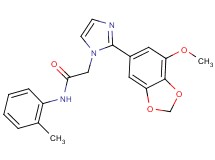2-[2-(7-methoxy-1,3-benzodioxol-5-yl)-1H-imidazol-1-yl]-N-(2-methylphenyl)acetamide