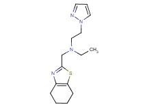 N-ethyl-2-(1H-pyrazol-1-yl)-N-(4,5,6,7-tetrahydro-1,3-benzothiazol-2-ylmethyl)ethanamine